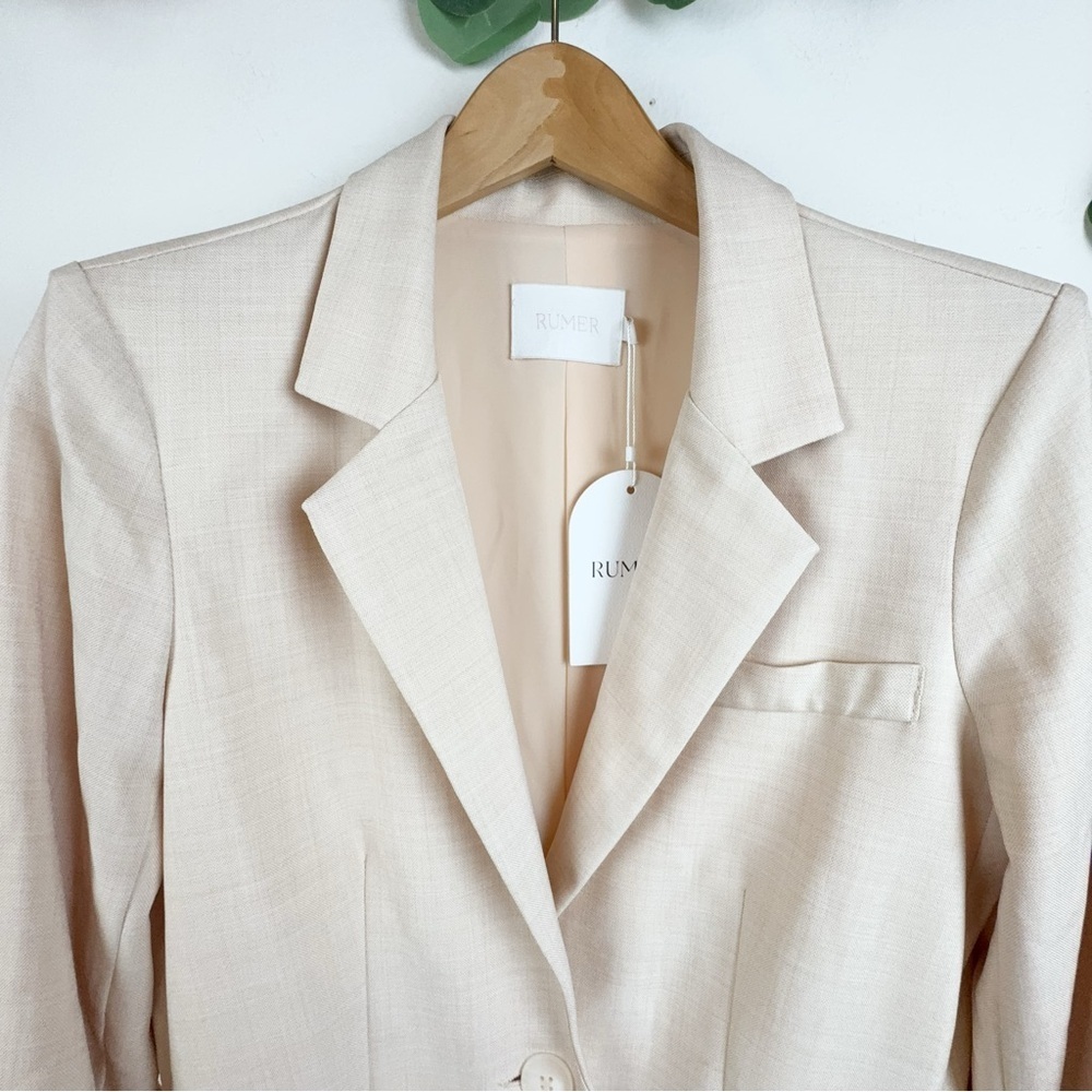 NWT Rumer Jericho Oversize Blazer in Shell Size Small - Picture 6 of 9